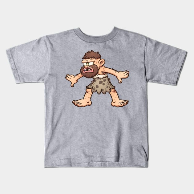 Confused caveman Kids T-Shirt by memoangeles